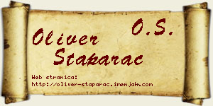 Oliver Staparac vizit kartica